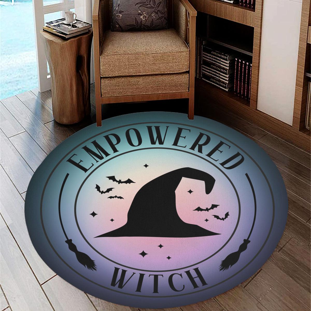 Empowered Witch Round Rug-MoonChildWorld