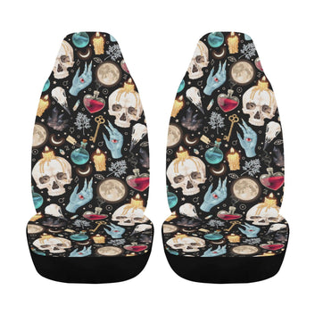 Gothic skull witch Car Seat Covers Halloween Car seat covers