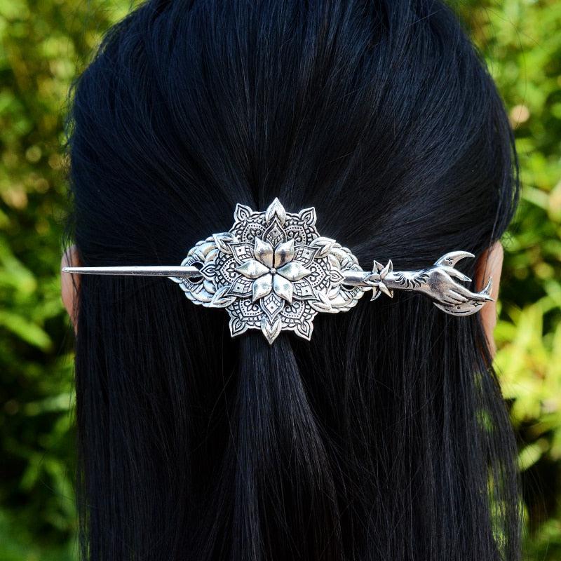 Gothic Witch Moon Hairpin Witch Hair Accessories-MoonChildWorld