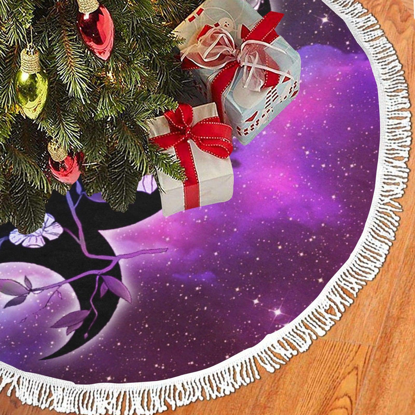 Triple moon Wicca Christmas Tree Skirt-MoonChildWorld