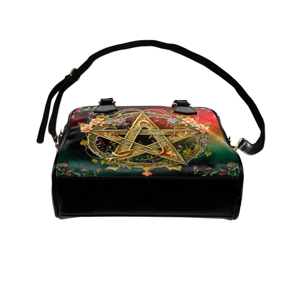 Wicca Pentagram Shoulder Handbag-MoonChildWorld