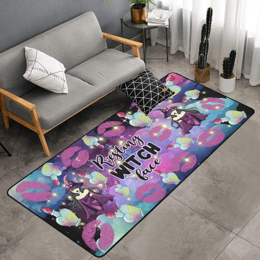 Resting witch face Area Rug-MoonChildWorld