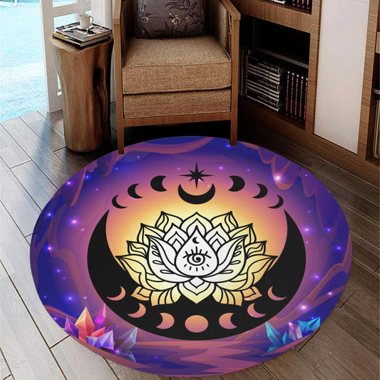 Lotus Moon Round Rug Magick Rug