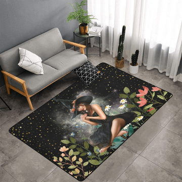 Dark witch area rug Witchy rug-MoonChildWorld