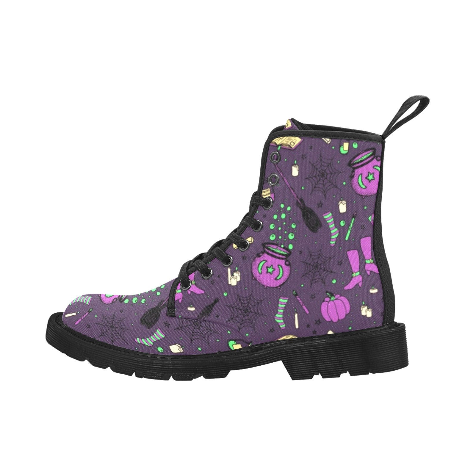 Purple witch halloween Martin Boots-MoonChildWorld