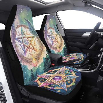 Pentacle wicca Car Seat Covers-MoonChildWorld