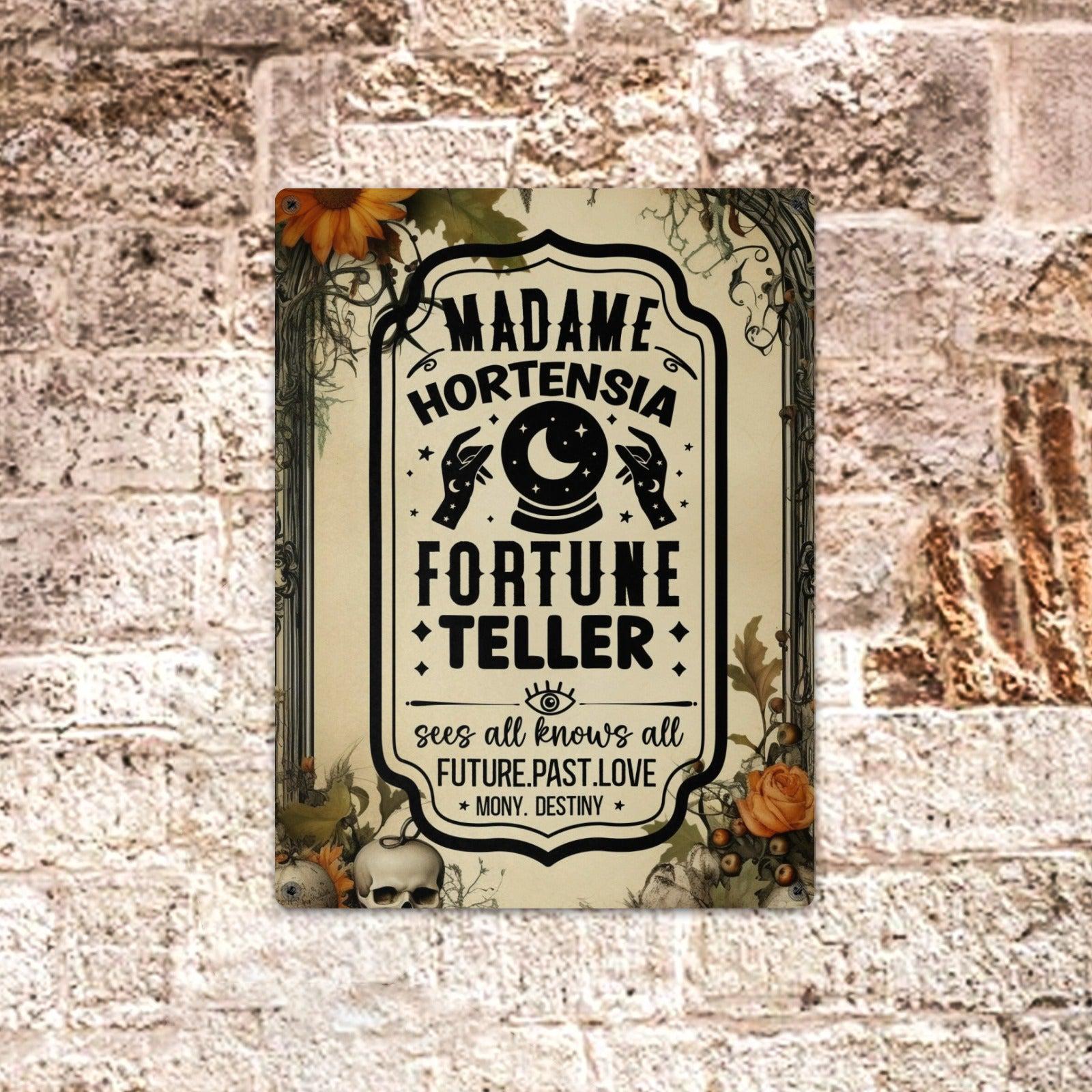 Fortune teller Halloween Witch metal sign-MoonChildWorld