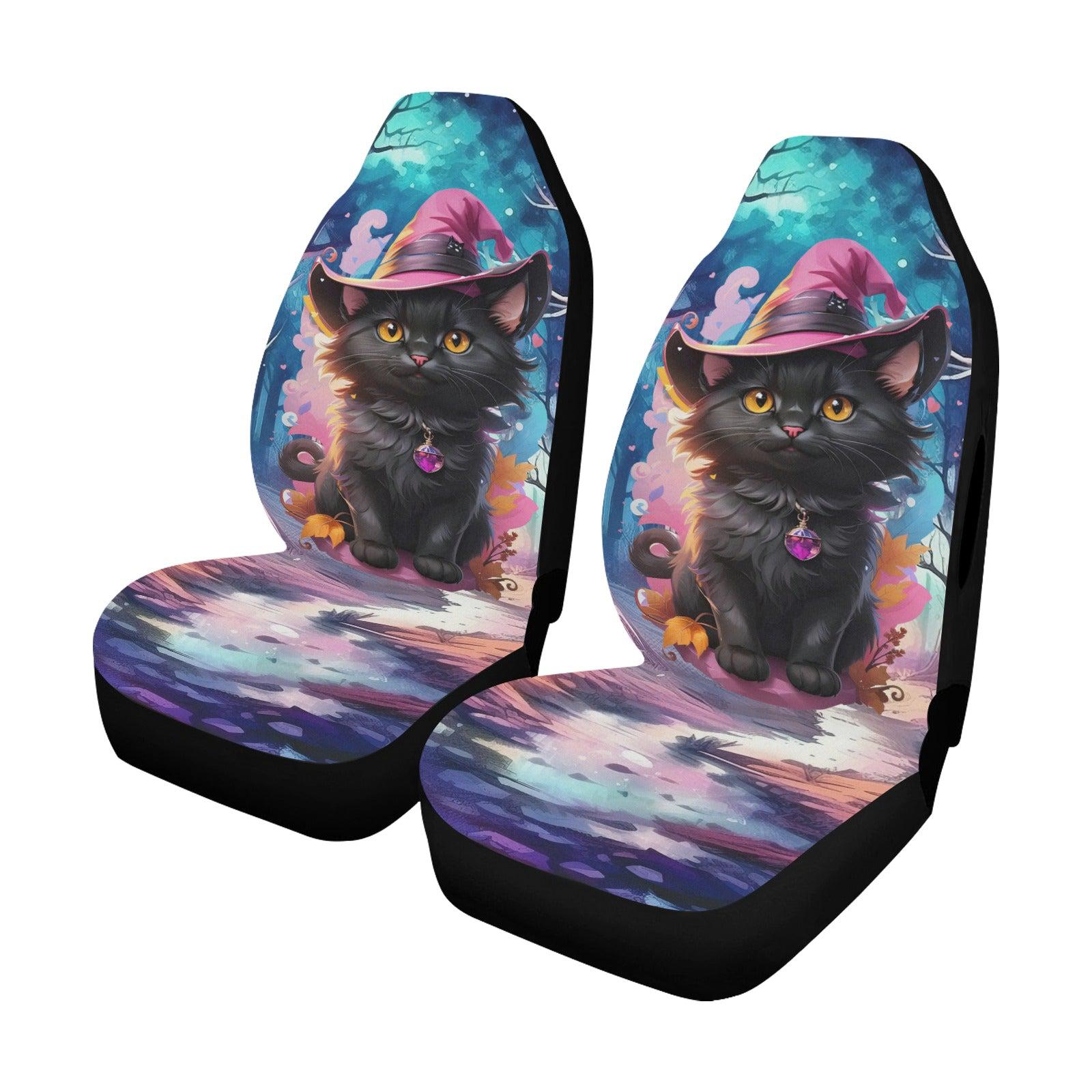 Witch Black cat Car Seat Covers-MoonChildWorld