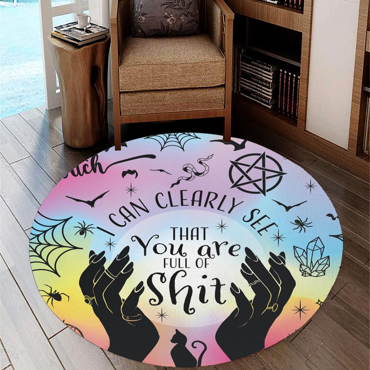 Witchy hand Round Rug-MoonChildWorld