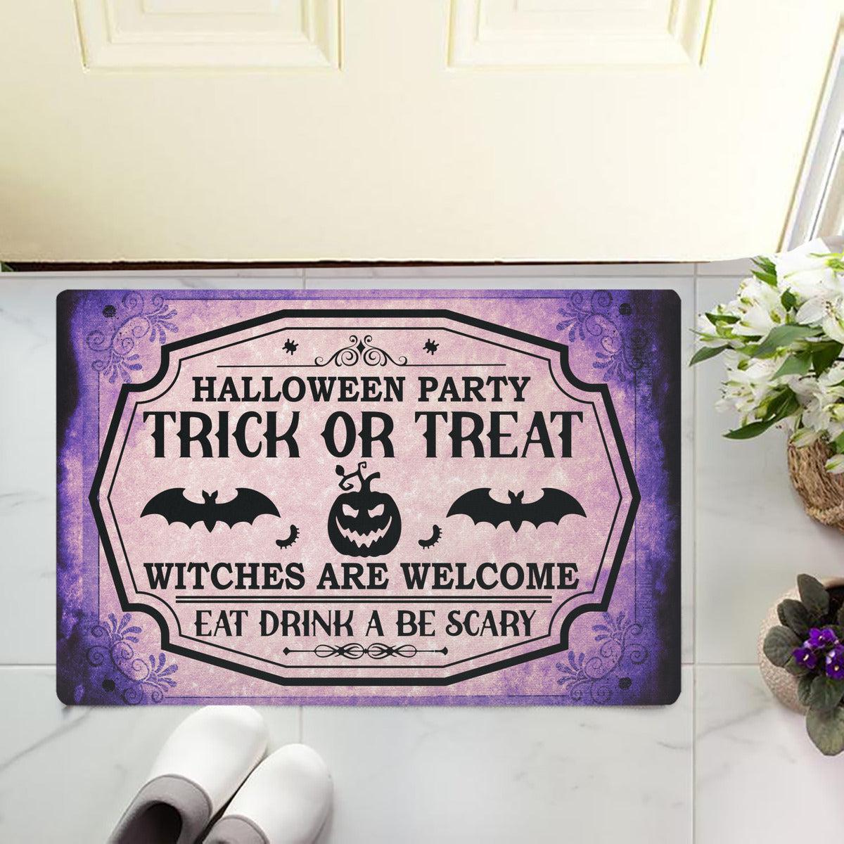 Gothic Witch Halloween Doormat-MoonChildWorld