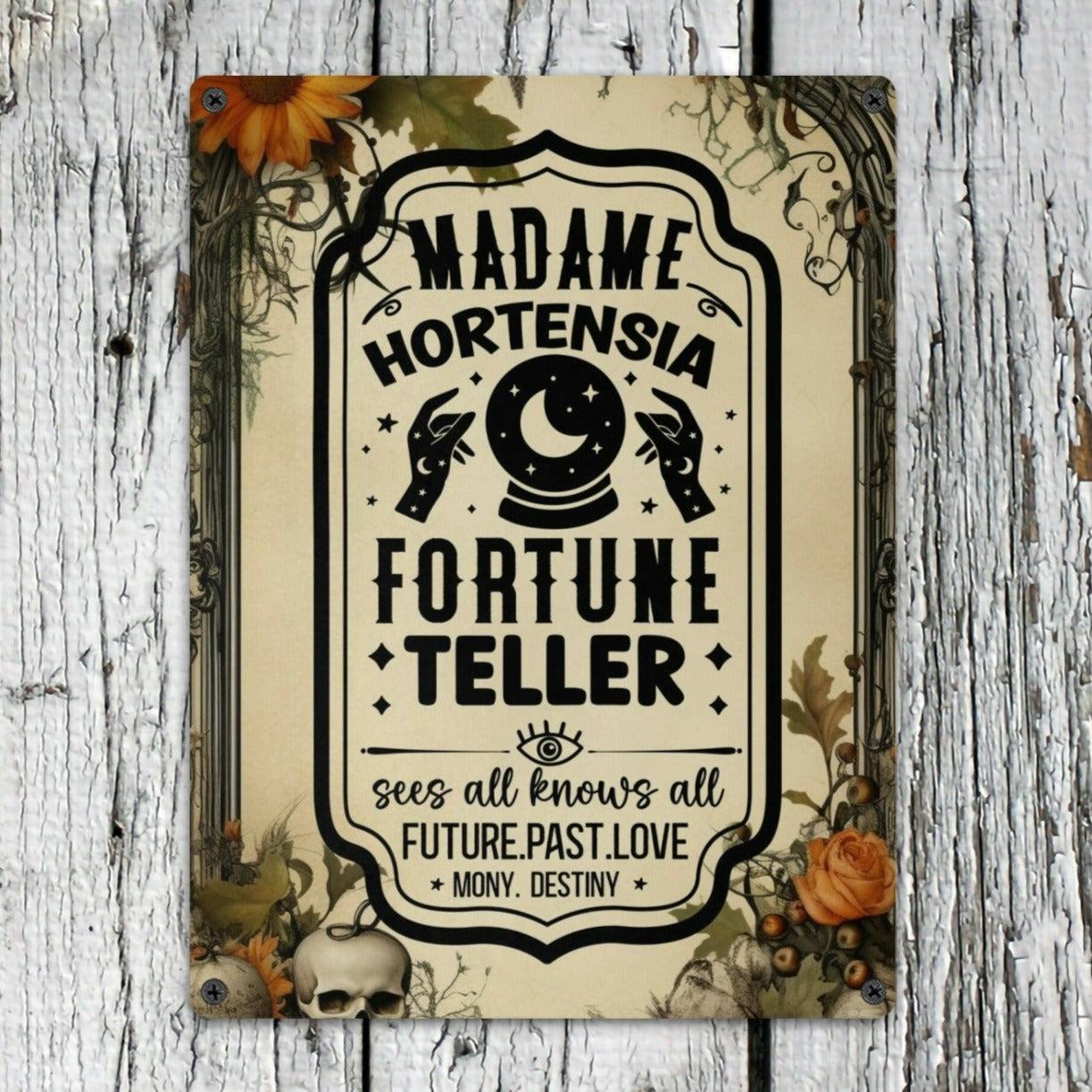 Fortune teller Halloween Witch metal sign-MoonChildWorld