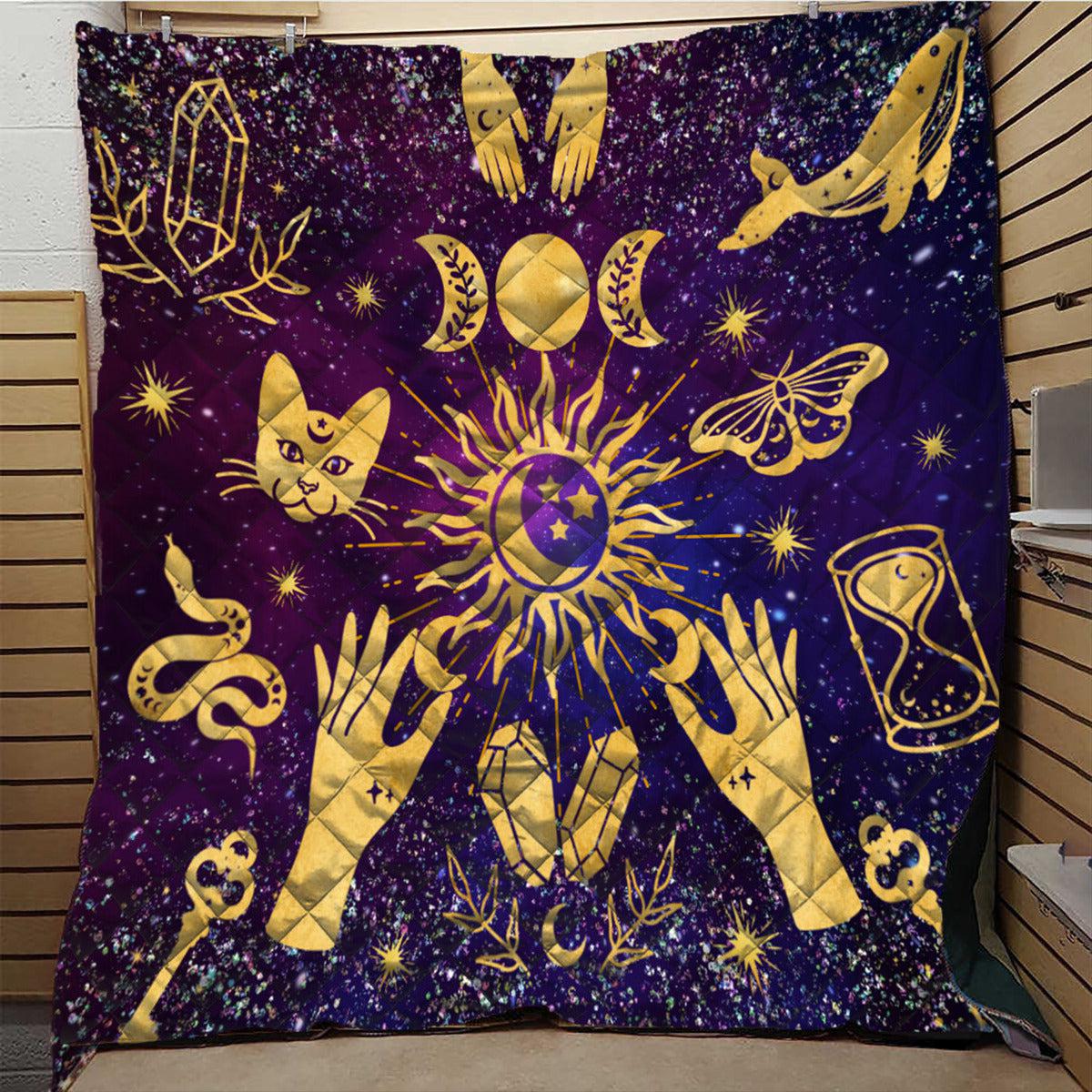 Mystic Witch Quilt Blanket-MoonChildWorld