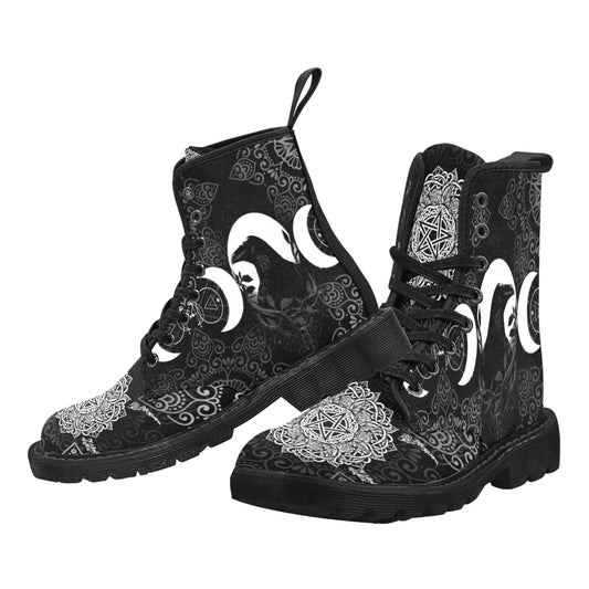 Gothic raven moon witch Martin Boots