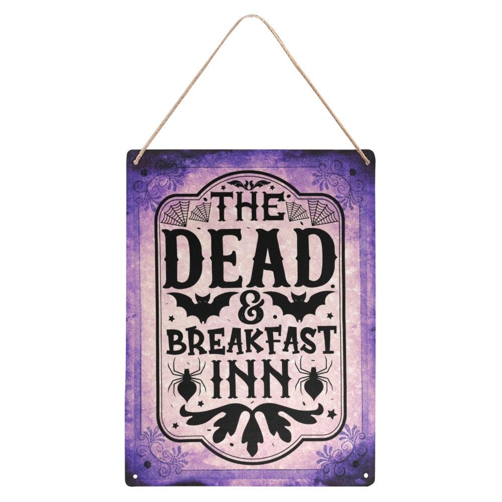 Dead breakfast gothic metal sign Witch Halloween sign-MoonChildWorld