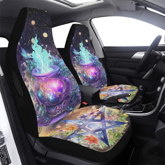 Pentagram Cauldron Witch Car Seat Covers
