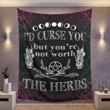 Herbs witch tapestry-MoonChildWorld