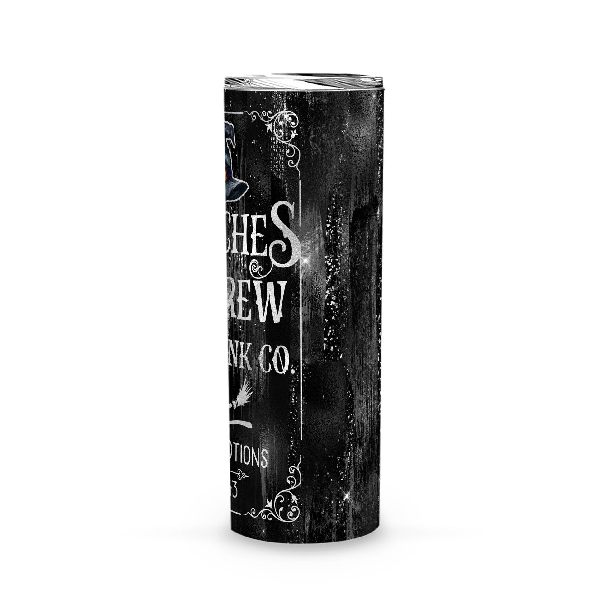 Black Witches Brew Halloween Tumbler - Witch Tumbler-MoonChildWorld