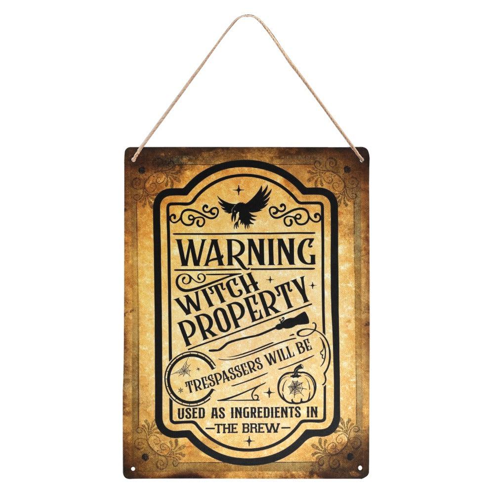 Property Witch metal sign Halloween sign-MoonChildWorld