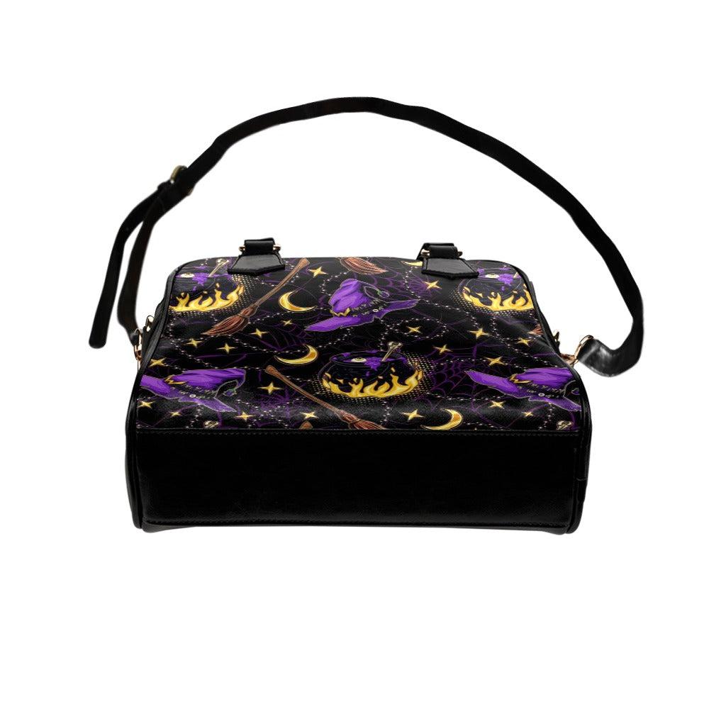 Halloween Cauldron Hat Witch Shoulder Handbag-MoonChildWorld