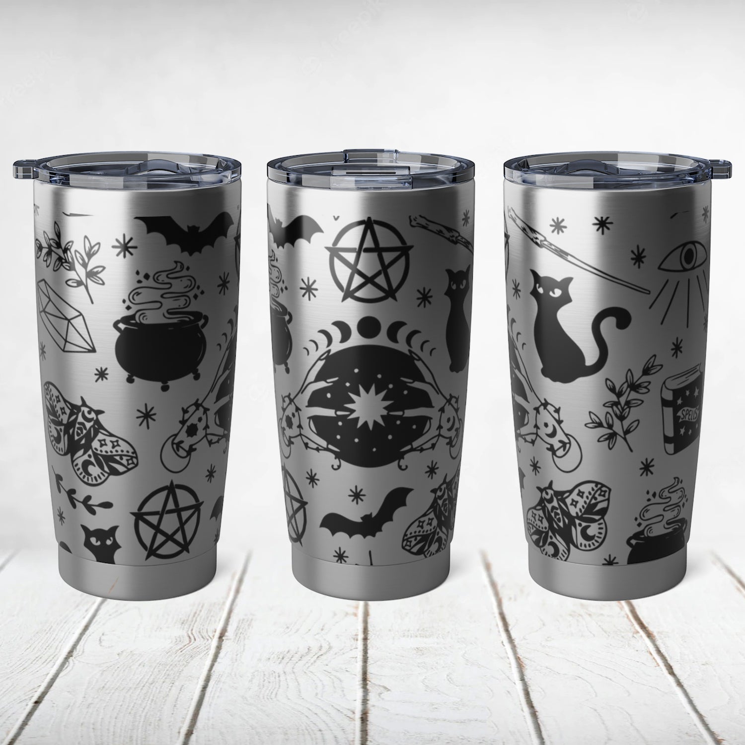 Moon phase witchy hand Witch Tumbler-MoonChildWorld