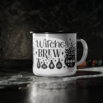 Witches Brew Witch Camping Mug-MoonChildWorld