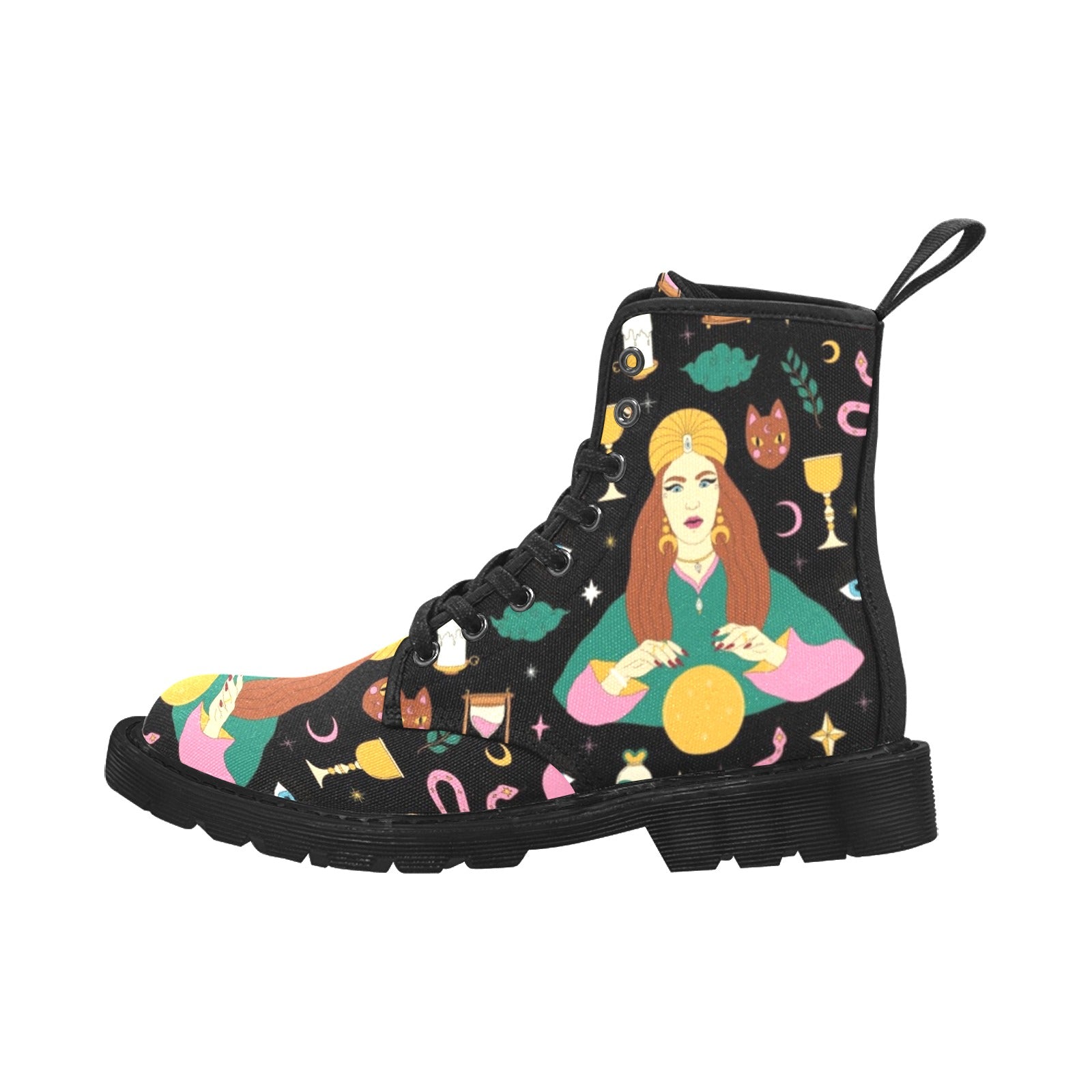 Witchy woman halloween Martin Boots-MoonChildWorld