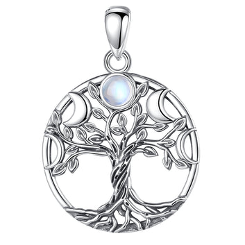 Tree of Life Necklace Wicca moon phase necklace