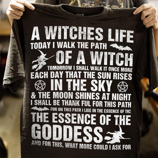 Witch T-shirt A Witches Life Wicca Tee Witch Saying Tshirt