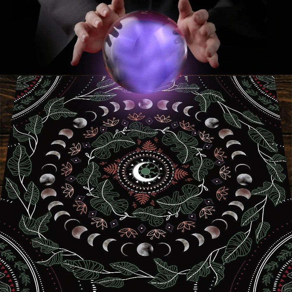 Tarot Tablecloth Moon phases Pagan Altar Cloth-MoonChildWorld