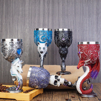 Spirit animals Wine Goblet Witch Wine Cup-MoonChildWorld
