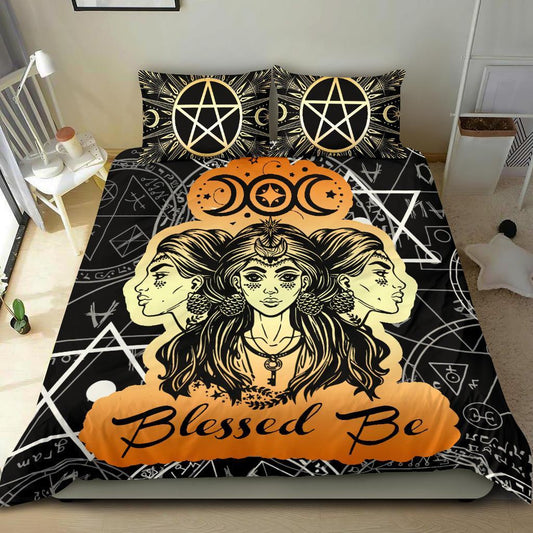 Triple goddess wicca Bedding Set-MoonChildWorld