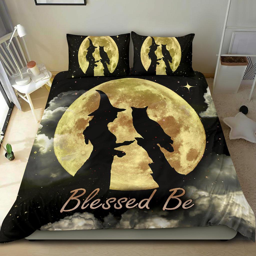 Witch owl blessed be wicca Bedding Set-MoonChildWorld