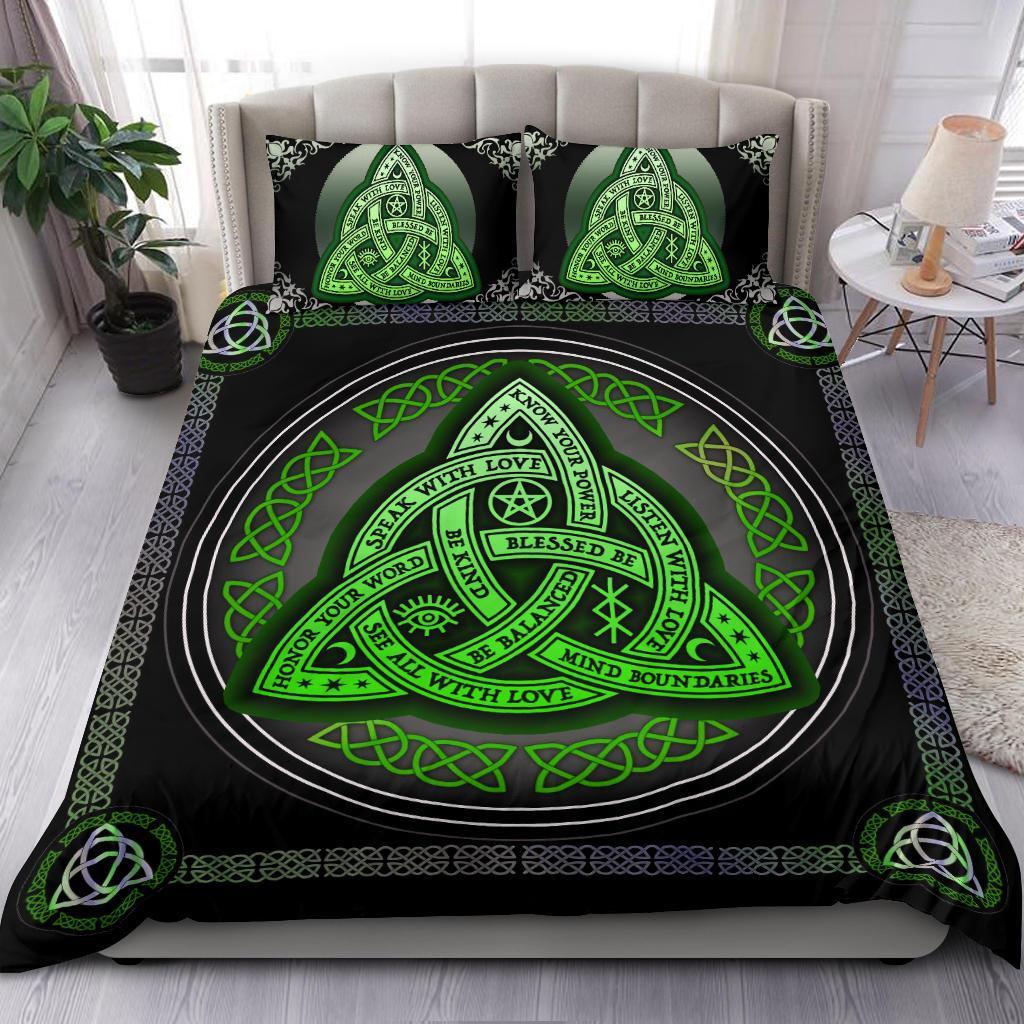 Triquetra celtic wicca Bedding Set-MoonChildWorld