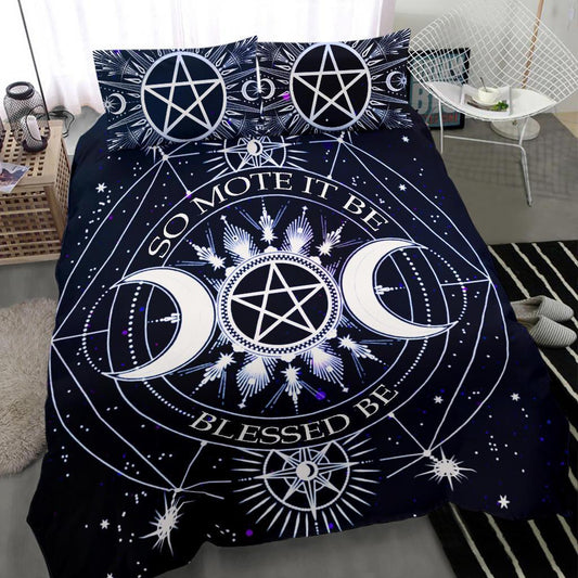 Blessed be wicca bedding set-MoonChildWorld
