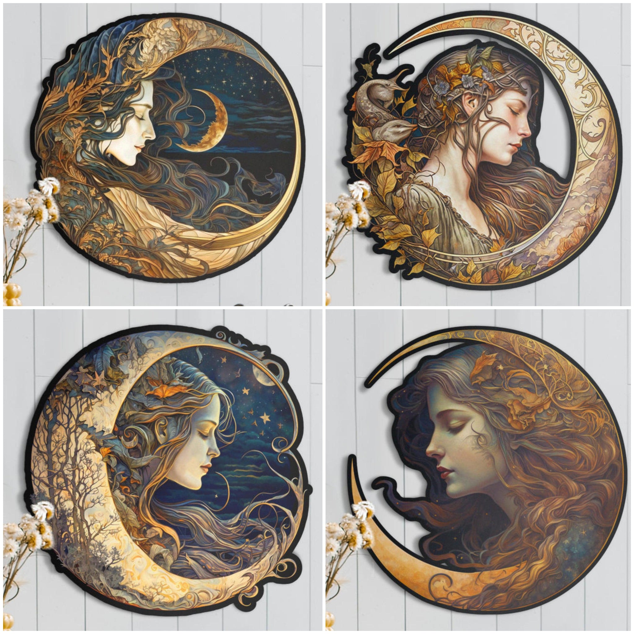Goddess moon Metal Sign Wicca Pagan Sign-MoonChildWorld