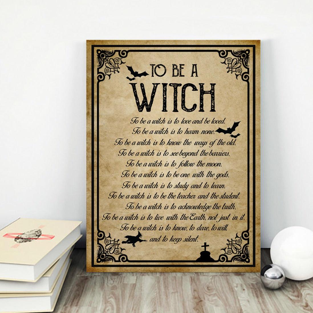 To be a Witch Poster Halloween Poster