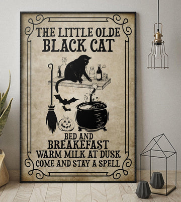 Witch cat Poster Halloween Poster-MoonChildWorld