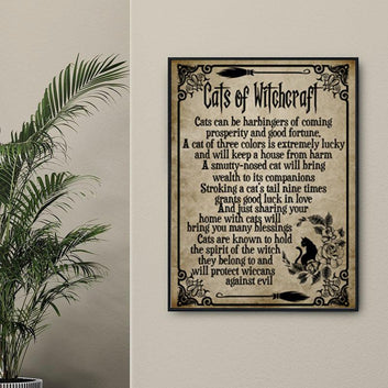 Cat of witchcraft Poster Halloween Poster-MoonChildWorld