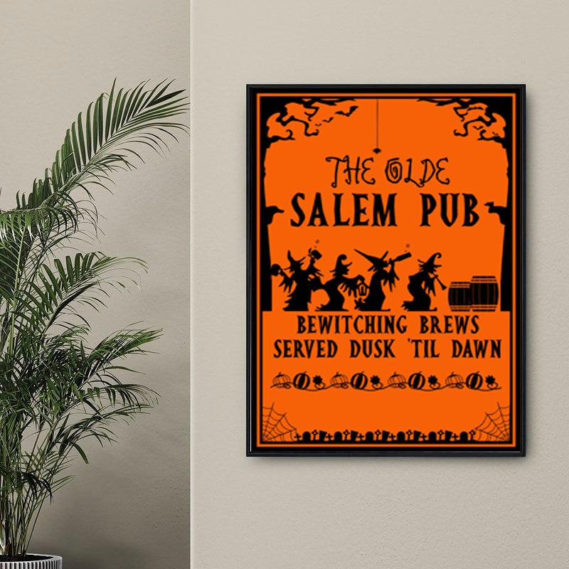Salem pub witch Poster Halloween Poster-MoonChildWorld