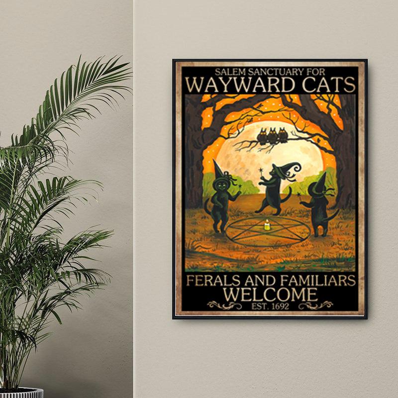 Wayward cat witch Poster Halloween Poster-MoonChildWorld