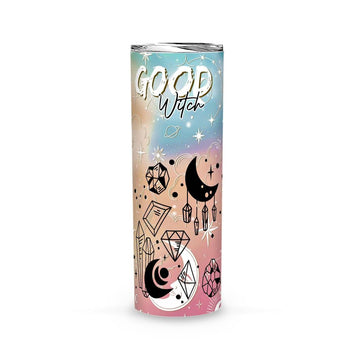 Good Witch Bad Witch Skinny Tumbler-MoonChildWorld