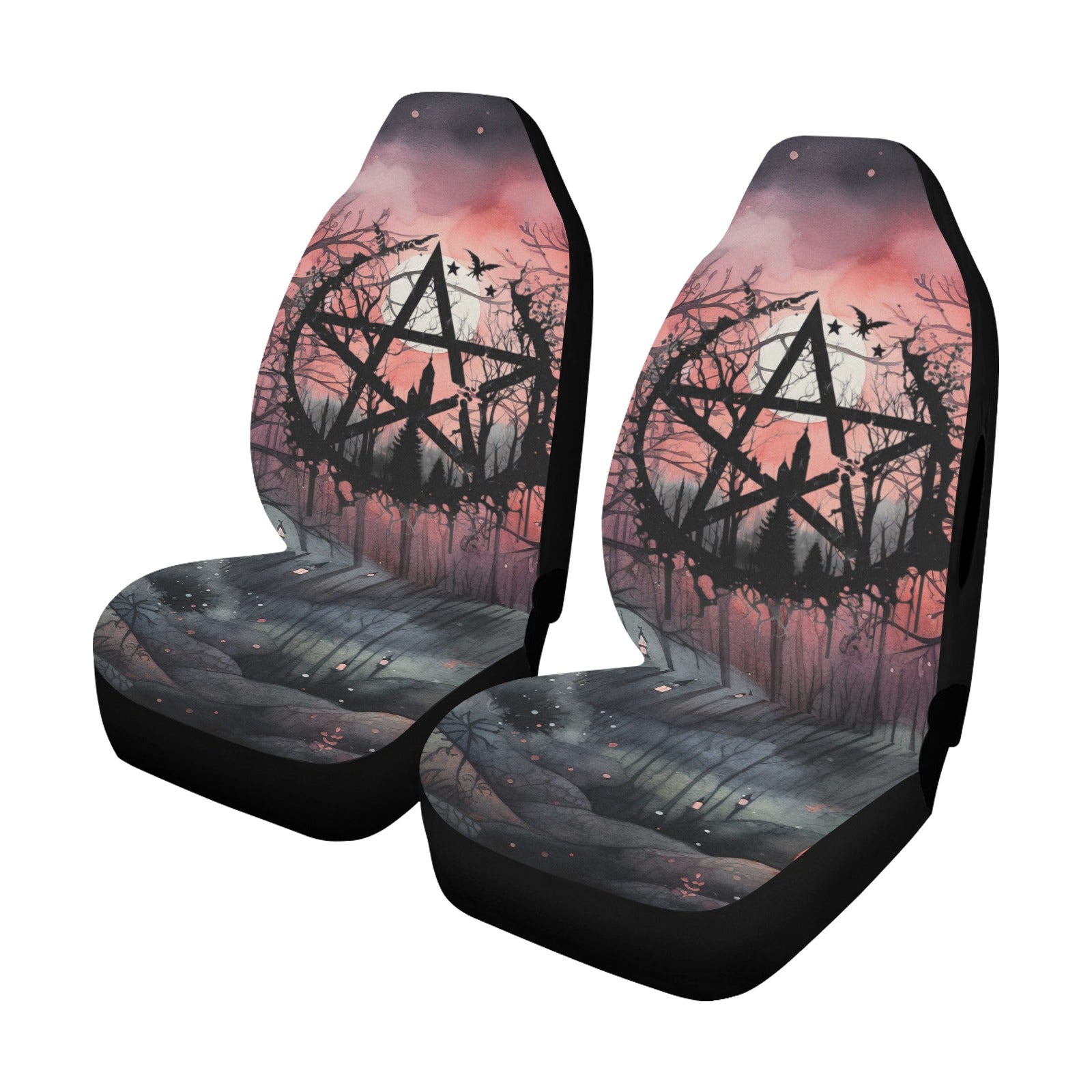 Gothic Pentacle Car Seat Covers-MoonChildWorld