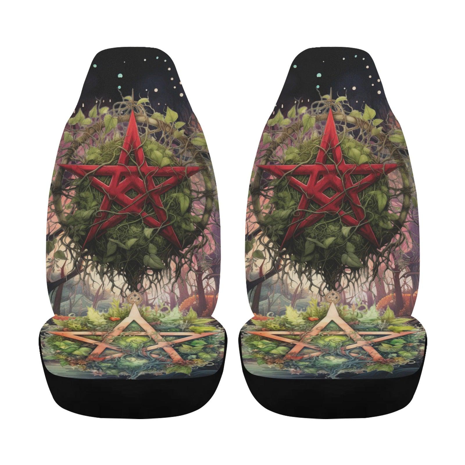Gothic pentacle wicca Car Seat Covers-MoonChildWorld