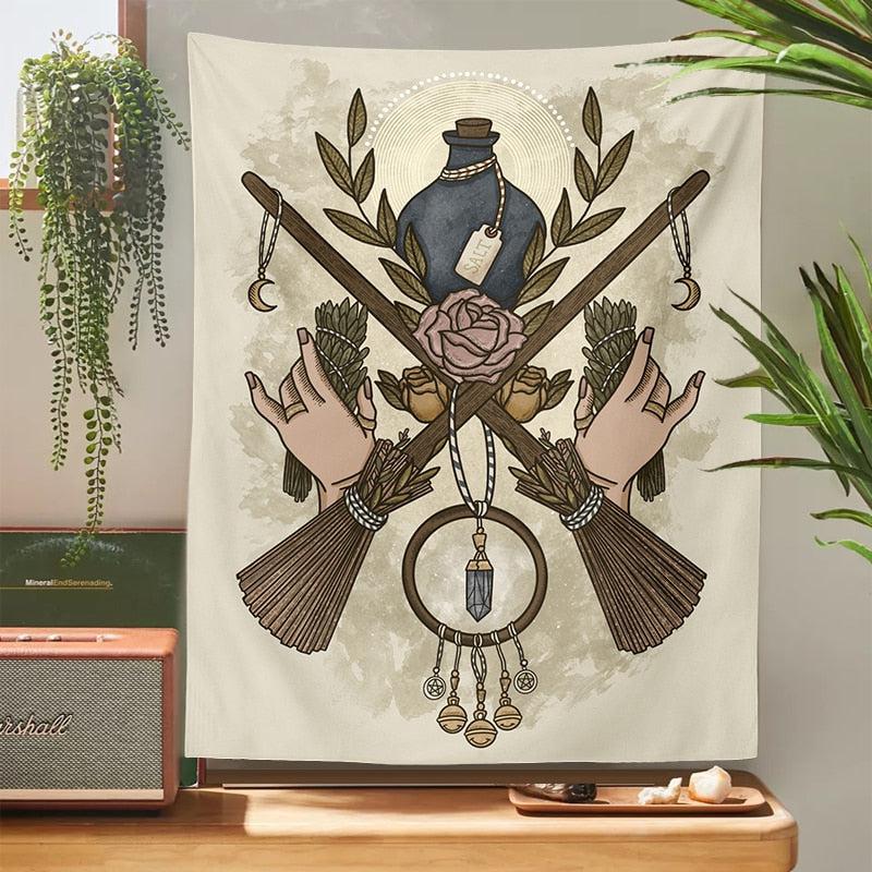 Tarot Witchcraft Tapestry Wall Hanging-MoonChildWorld