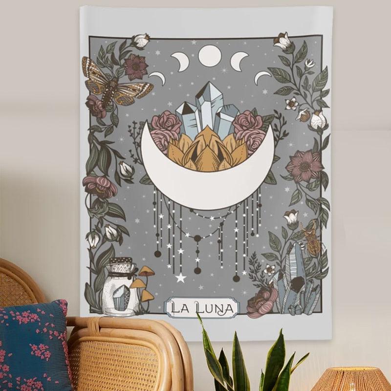 Moon Phase Tapestry La Luna Wall Hanging-MoonChildWorld