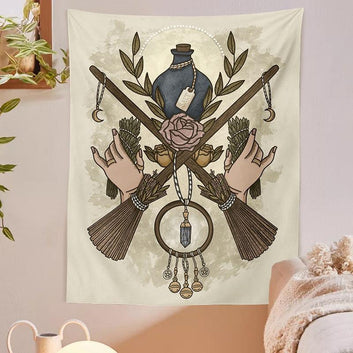 Tarot Witchcraft Tapestry Wall Hanging-MoonChildWorld