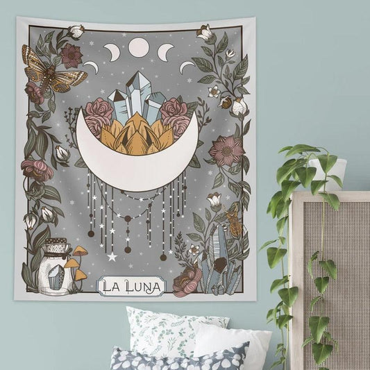 Moon Phase Tapestry La Luna Wall Hanging-MoonChildWorld