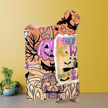 Halloween Hooded blanket Salem Witch Hooded Blanket