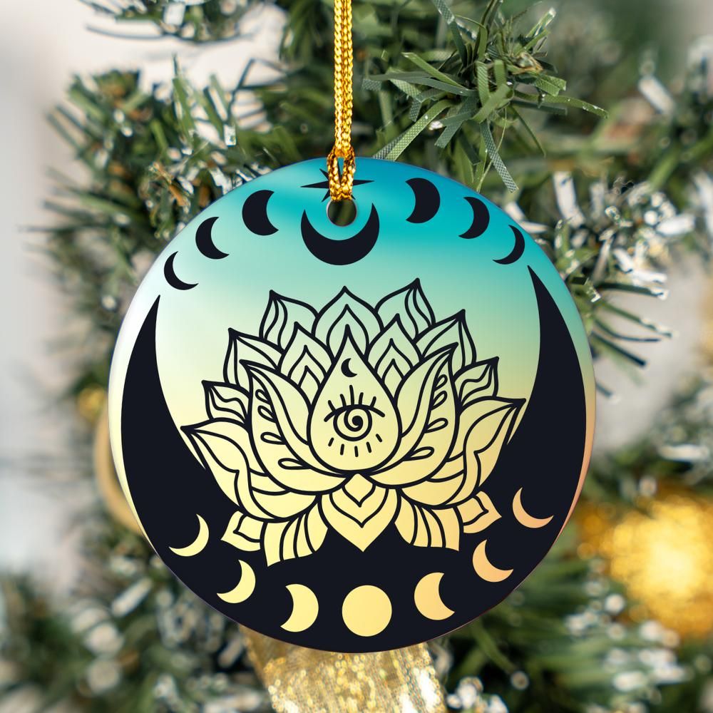 Lotus Moon Christmas ornament-MoonChildWorld