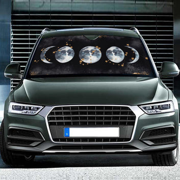 Moon phase car sun shade-MoonChildWorld